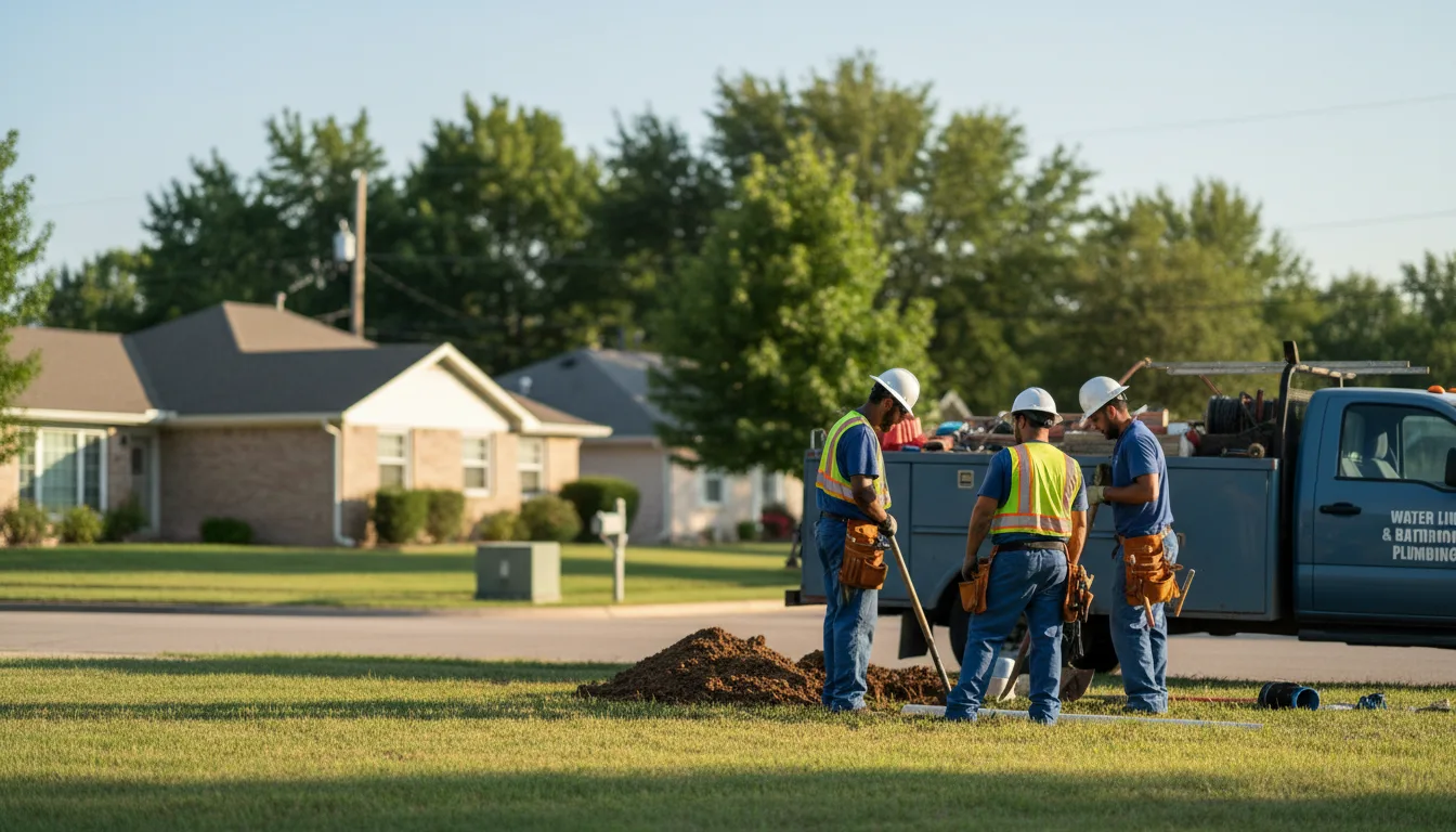 Residential water line and bathroom plumbing service in Olean, MO